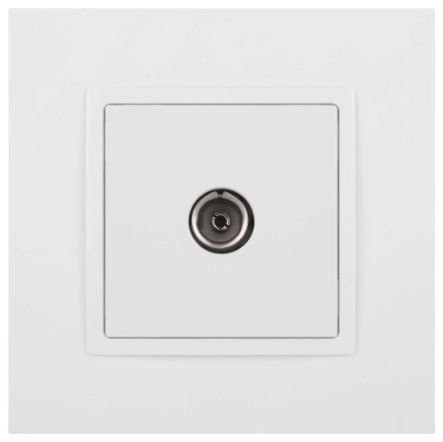 Розетка ЭРА Elegance 14-3101-01М TV одиночная, белый матовый Б0065813 фото 3 Розетка ЭРА Elegance 14-3101-01М TV одиночная, белый матовый Б0065813 фото 3