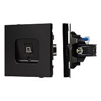 Механизм компьютерной розетки SCT-TENDO-MPC1-PL-BK (RJ-45, CAT6) Arlight 054104