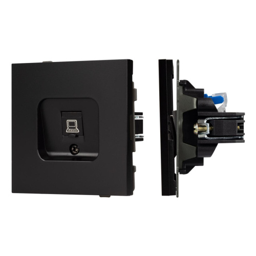 Механизм компьютерной розетки SCT-TENDO-MPC1-PL-BK (RJ-45, CAT6) Arlight 054104