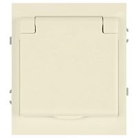 Розетка ЭРА Arktik 16-2103-02 с заземлением 2P+E Schuko со шторками с крышкой 16А-250В слоновая кость Б0070435