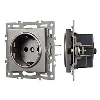 Механизм электрической розетки SCT-MEU1-PL-GR (250V, 16A) Arlight 043732