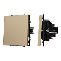 Механизм выключателя одноклавишный проходной SWT-NOBE-MKP1-SFPL-GD (230V, 10A) Arlight 054247