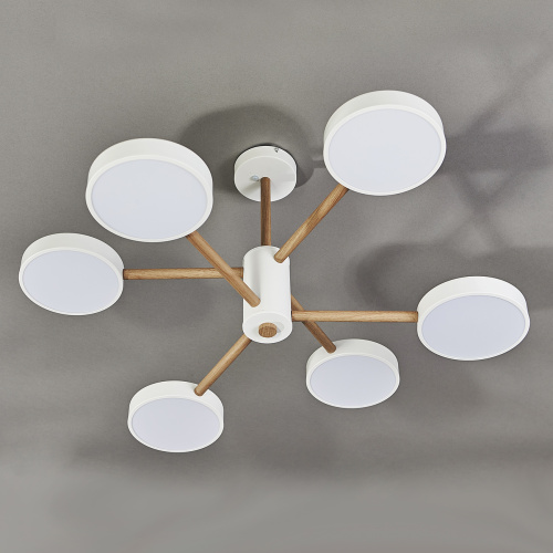 Потолочный светильник Escada 10236/6 LED*96W White/Wooden фото 2