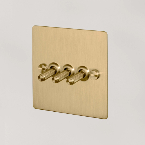 Выключатель 3G Toggle Brass