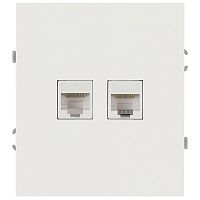 Розетка ЭРА Arktik 16-3108-08 информационная двойная 2XRJ45 белый матовый Б0070491