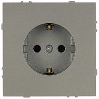 Розетка ЭРА Galaxy 15-2101-07 c заземлением 2P+E Schuko 16А-250В IP20 титан Б0070631
