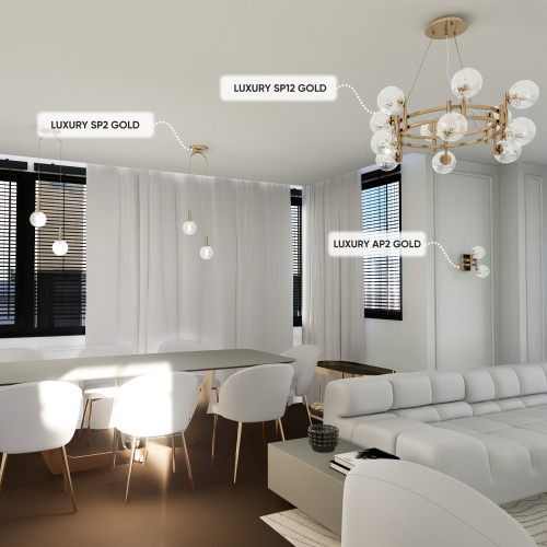 Люстра Crystal Lux LUXURY SP12 GOLD фото 5