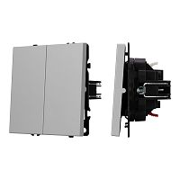 Механизм выключателя двухклавишный непроходной SWT-NOBE-MK02-SFPL-IS (230V, 10A) Arlight 059420