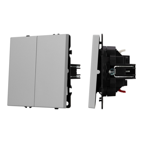 Механизм выключателя двухклавишный непроходной SWT-NOBE-MK02-SFPL-IS (230V, 10A) Arlight 059420