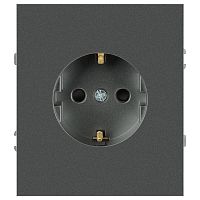 Розетка ЭРА Arktik 16-2102-06 с заземлением 2P+E Schuko со шторками 16А-250В графит Б0070429