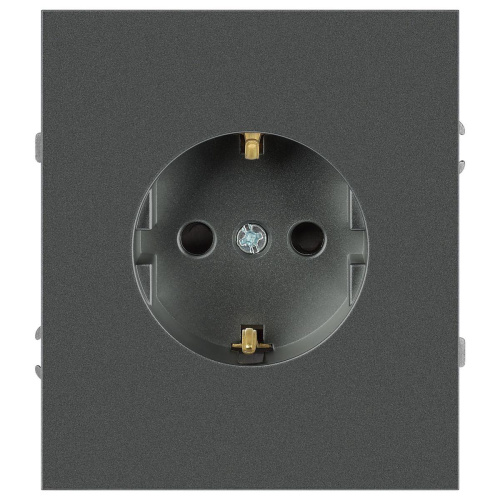 Розетка ЭРА Arktik 16-2101-06 с заземлением 2P+E Schuko 16А-250В графит Б0070419
