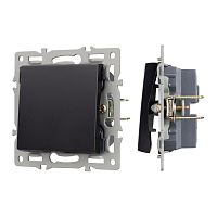 Механизм выключателя одноклавишный непроходной SWT-MK01-PL-BK (250V, 16A) Arlight 043711