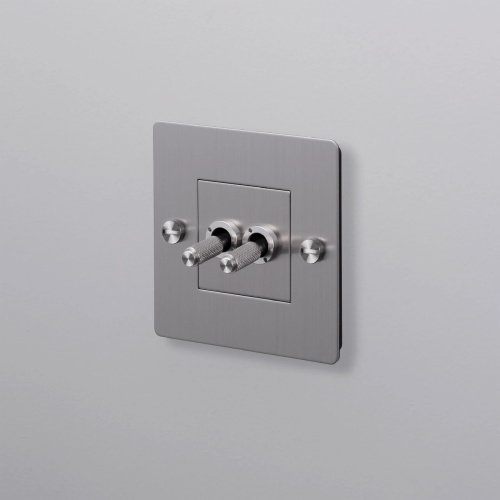 Выключатель 1G Double steel фото 2