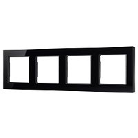 Рамка стеклянная FRM-GLARE-GS-4-BK Arlight 043803