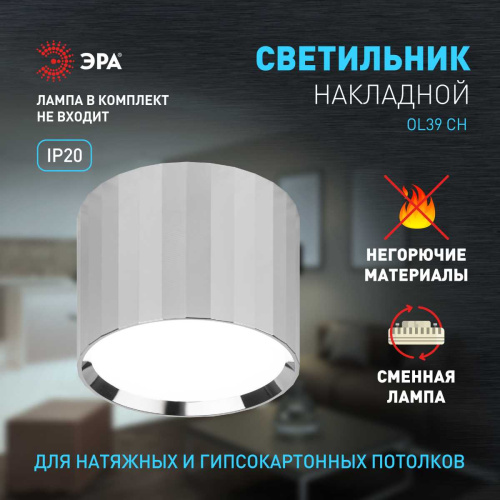 Настенно-потолочный светильник ЭРА OL39 CH Б0056390 фото 4