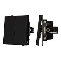 Механизм выключателя двухклавишный проходной SWT-TENDO-MKP2-SFPL-BK (230V, 10A) Arlight 054553