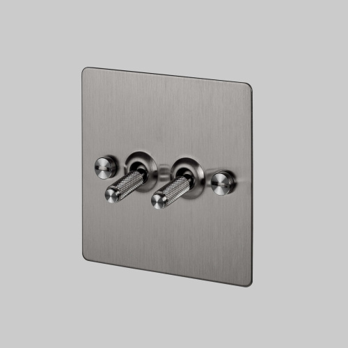 Выключатель 2G Toggle Smoked Steel