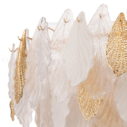 Люстра Cloyd SENEGAL-A C21 / Ø80 см - с золотыми листьями - золото (арт.10367) фото 5