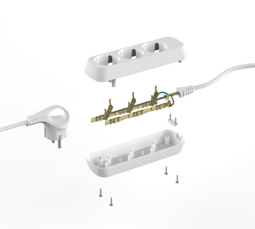 Удлинитель электрический ЭРА UDL-10-315-E Greenline 3 розетки с заземлением 1,5м ПВС 3x0.75мм2 Б0064897 фото 3