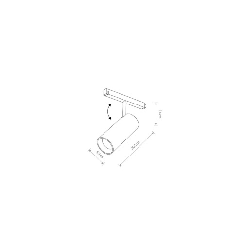 Трековый магнитный светильник Nowodvorski Lvm Spot Black 10655 фото 3