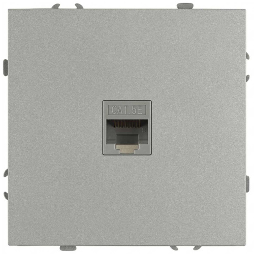 Розетка ЭРА Galaxy 15-3107-03 информационная RJ45 IP20 алюминий Б0070739