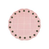 Тарелка Quadri Pink