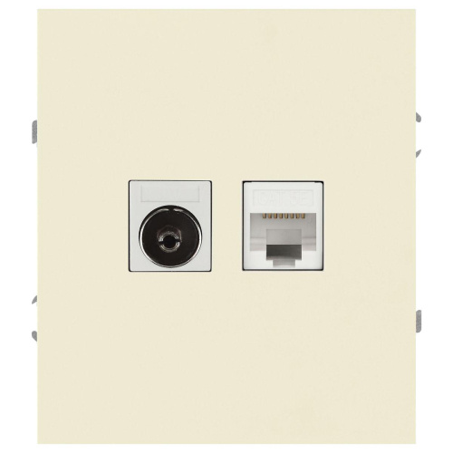 Розетка ЭРА Arktik 16-3110-02 комбинированная RJ45+TV слоновая кость Б0070495 Розетка ЭРА Arktik 16-3110-02 комбинированная RJ45+TV слоновая кость Б0070495