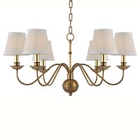 Люстра Cloyd MIDWEST C6 / беж. абажур - Ø68 см - латунь (арт.10063)