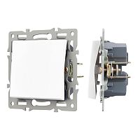 Механизм выключателя одноклавишный перекрёстный SWT-MKX1-PL-WH (250V, 16A) Arlight 043718