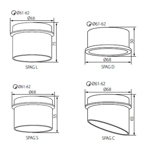 Точечный светильник Kanlux SPAG L B/G 27320 фото 3 Точечный светильник Kanlux SPAG L B/G 27320 фото 3