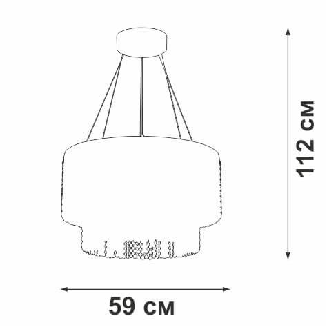 Подвесная светодиодная люстра Vitaluce V5880-8/2S фото 3 Подвесная светодиодная люстра Vitaluce V5880-8/2S фото 3