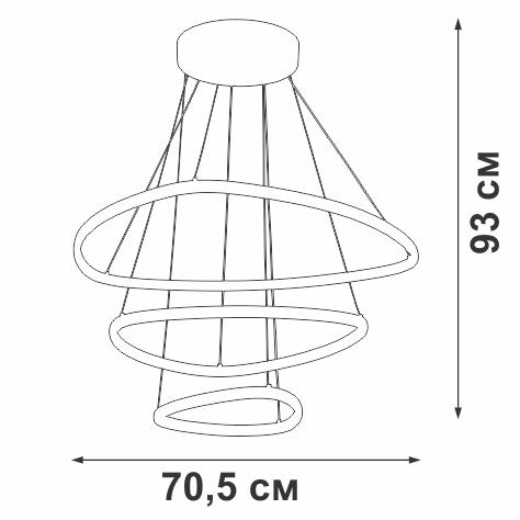 Подвесная светодиодная люстра Vitaluce V04624-03/3S фото 3 Подвесная светодиодная люстра Vitaluce V04624-03/3S фото 3