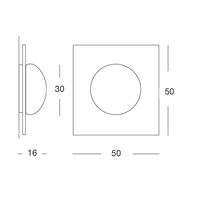 Настенный/Потолочный светильник GIO 50 P-PL Mirror фото 2 Настенный/Потолочный светильник GIO 50 P-PL Mirror фото 2