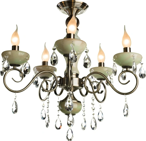 Потолочная люстра Arte Lamp ONYX GREEN A9592PL-5AB Потолочная люстра Arte Lamp ONYX GREEN A9592PL-5AB