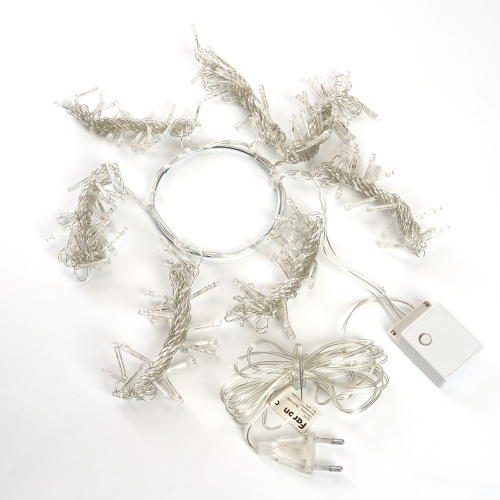 Светодиодная гирлянда Feron CL90  7 веток (2м) + 1.5м 230V мультиколор, c питанием от сети, прозрачный шнур фото 6