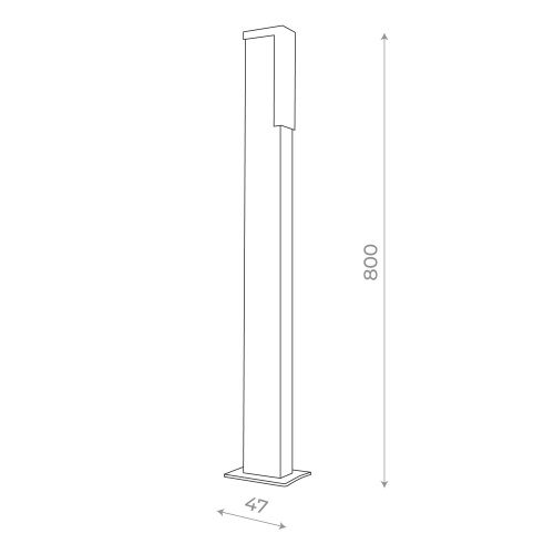 SL096.445.02 Светильник уличный наземный ST-Luce Черный/Белый LED 1*6W 4000K POSTO фото 2
