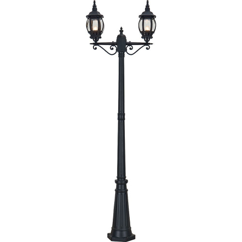 Светильник садово-парковый Feron 8114/PL8114 столб 2*100W E27 230V, черный