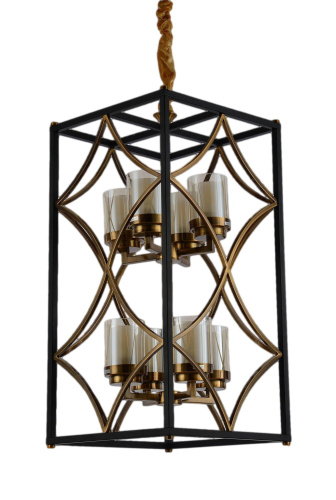 Подвесная люстра Lumina Deco Quadrato LDP 1223-8 BK+MD Подвесная люстра Lumina Deco Quadrato LDP 1223-8 BK+MD