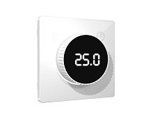 Лицевая панель ALFA (Белый глянец) для терморегулятора теплого пола с цифровым дисплеем QUANT AP1058