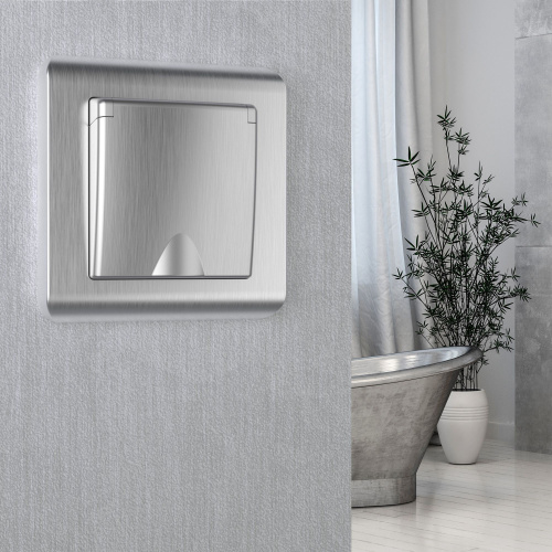 Рамка из поликарбоната на 1 пост Stream серебряный W0012106 фото 2 Рамка из поликарбоната на 1 пост Stream серебряный W0012106 фото 2