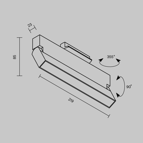 Трековый светильник Technical TR223-1-12WCCT-W-B фото 6