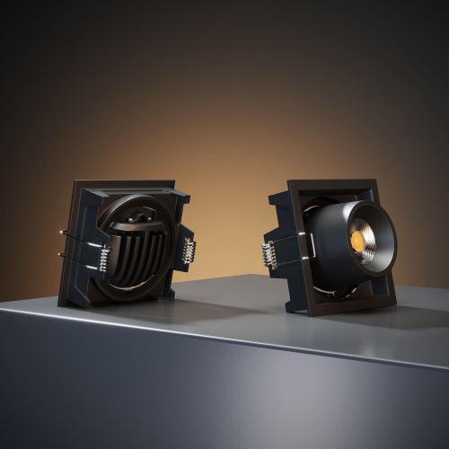 Потолочный светодиодный светильник поворотный Conner 8W 4000K чёрный 25087/LED фото 2