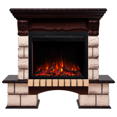 Электрокамин RealFlame Bolero 25,5 NT орех с очагом Saphir 25,5 фото 2 Электрокамин RealFlame Bolero 25,5 NT орех с очагом Saphir 25,5 фото 2
