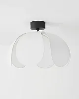 Черный потолочный светильник "Флэк" с белым абажуром