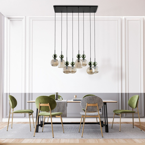 Подвесной светильник со стеклянными плафонами 11151 Sophia Green Cognac фото 2 Подвесной светильник со стеклянными плафонами 11151 Sophia Green Cognac фото 2