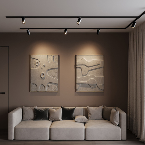 Basic System Comel Трековый поворотный светильник 18W 4200K черный однофазный 85211/01 фото 2