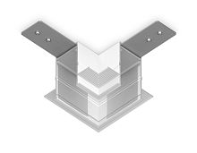 Коннектор угловой 90° для встраиваемого шинопровода под ГКЛ 12.5мм Magnetic 25 220В белый