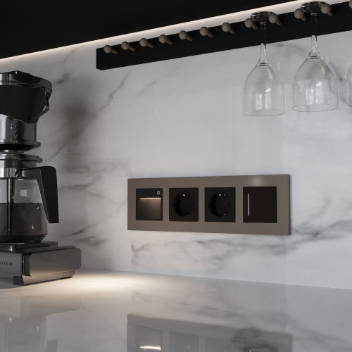 Рамка из поликарбоната на 4 поста Slab бронза софт W0042963 фото 3 Рамка из поликарбоната на 4 поста Slab бронза софт W0042963 фото 3