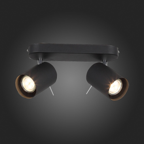SL597.401.02 Спот ST-Luce Черный, Хром/Черный GU10 LED 2*3W Потолочные светильники фото 3