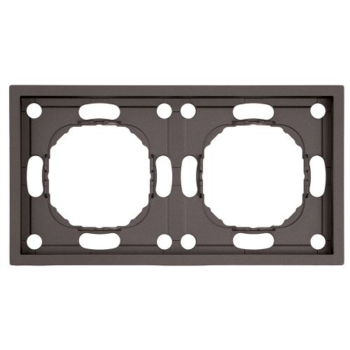 Рамка STEKKER, PFR00-5002-09 2-местная, серия Эмили, антрацит, soft touch